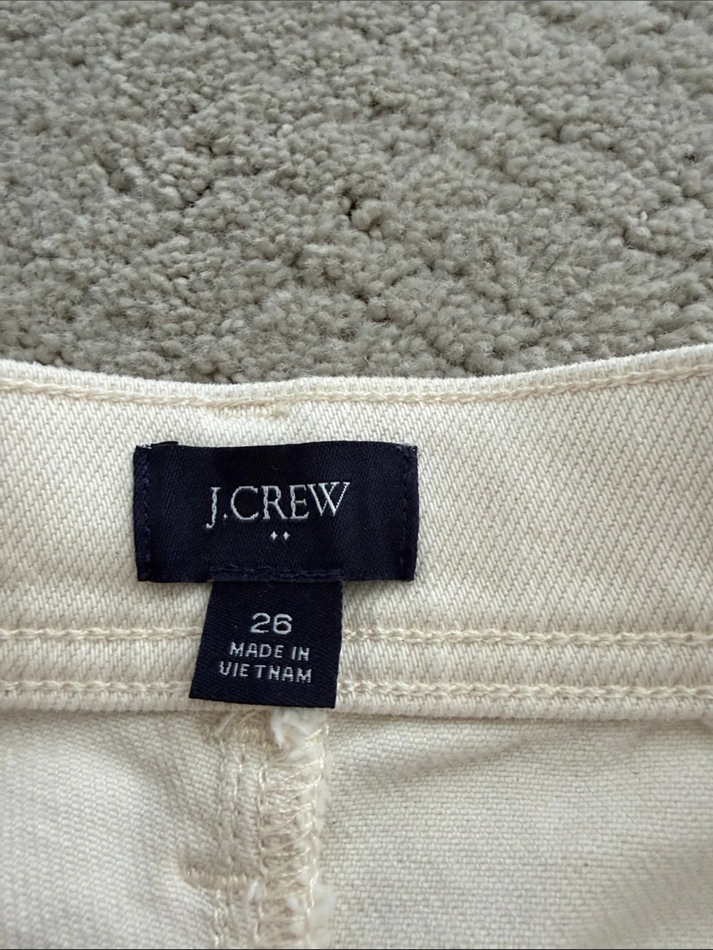 J. Crew High-Rise Straight-Leg Jeans in Off-White - Picture 4 of 4